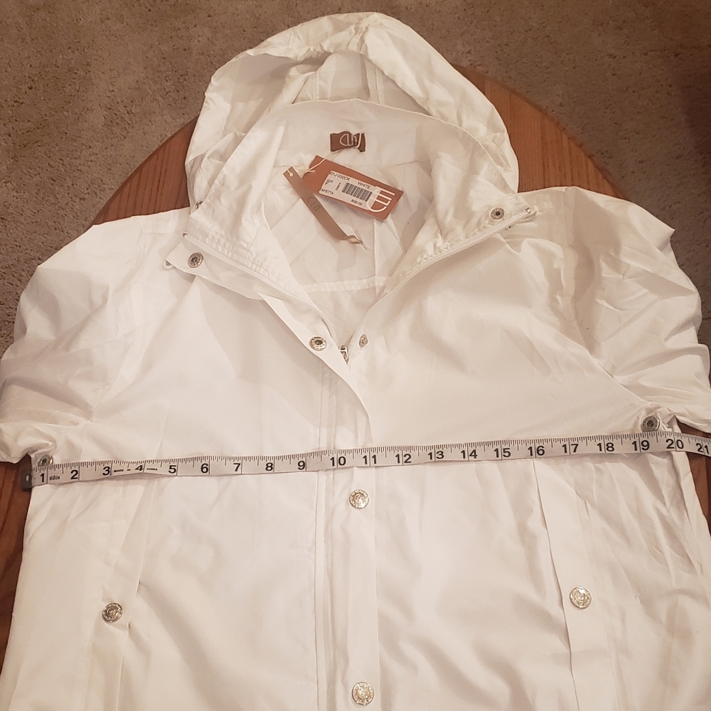 CLN Sweden white hooded windbreaker, size S - NEW - Picture 9 of 10